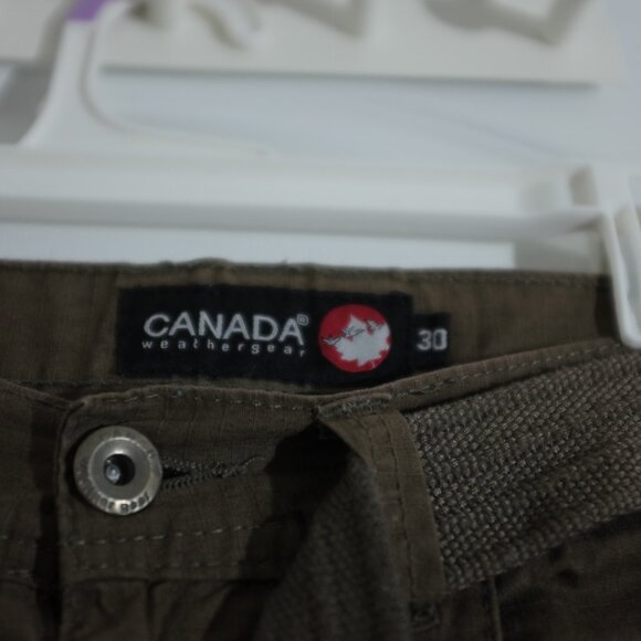 Canada weather gear olive green heritage sportwear utility carpi pants size 30 - Picture 5 of 10